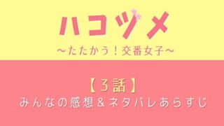 ハコヅメ3話感想やネタバレあらすじ!藤と川合のコンビが最高の癒し…!