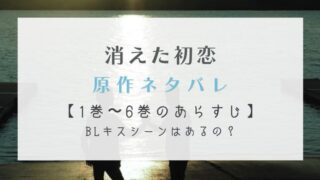 消えた初恋の原作ネタバレは?1巻〜6巻のあらすじ&BLキスシーンはあるの?